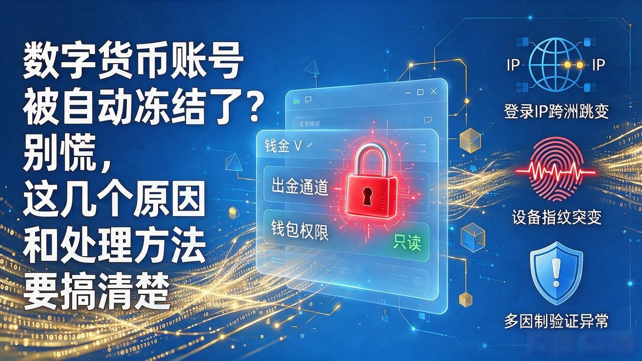 数字货币账号被自动冻结了？别慌，这几个原因和处理方法要搞清楚