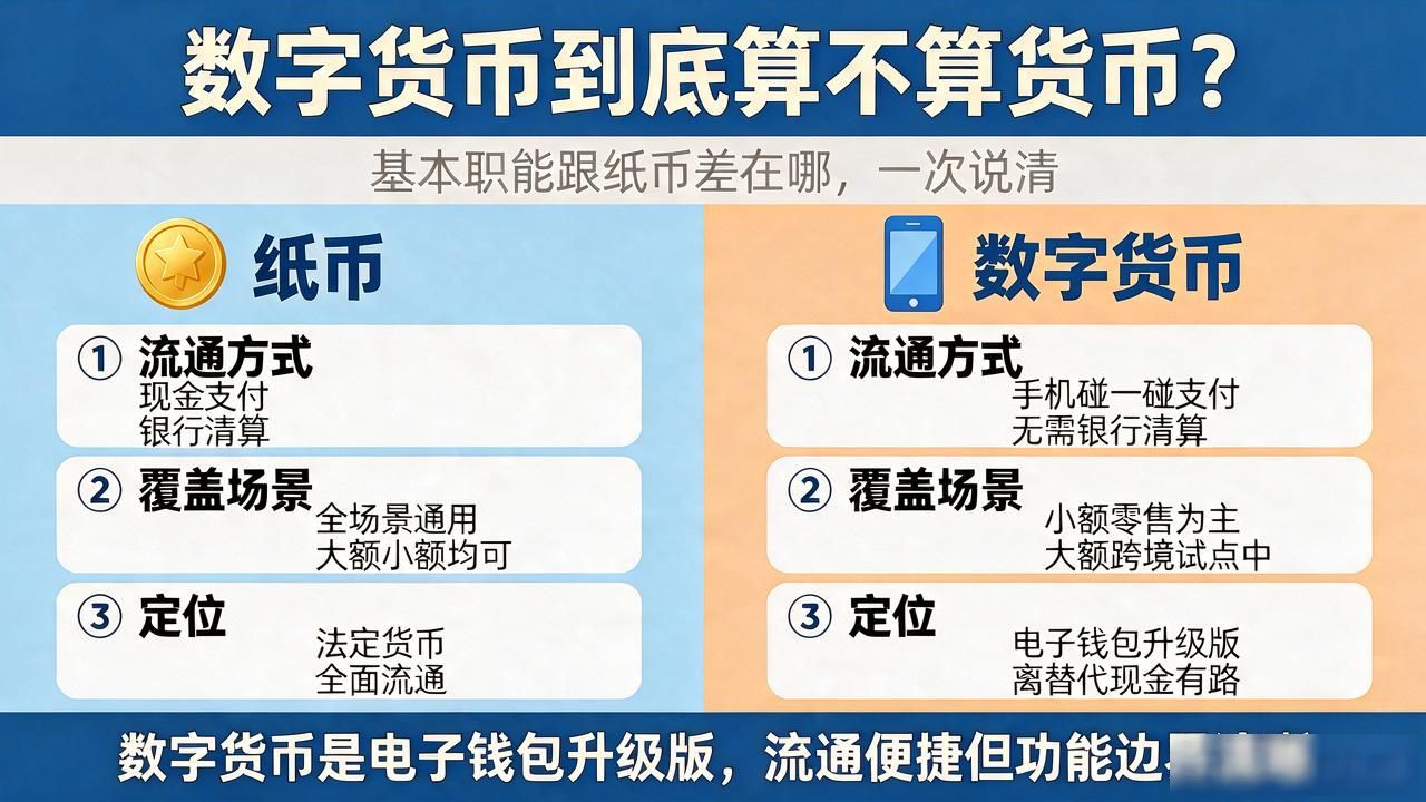 数字货币到底算不算货币？基本职能跟纸币差在哪，一次说清