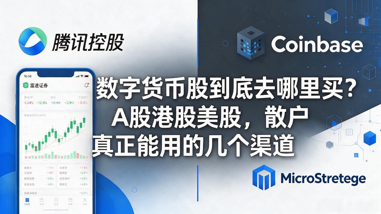 数字货币股到底去哪里买？A股港股美股，散户真正能用的几个渠道
