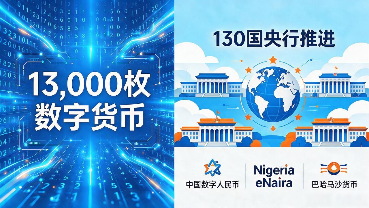 全球数字货币有多少种？一万三千枚在链上跑，130国央行也在发