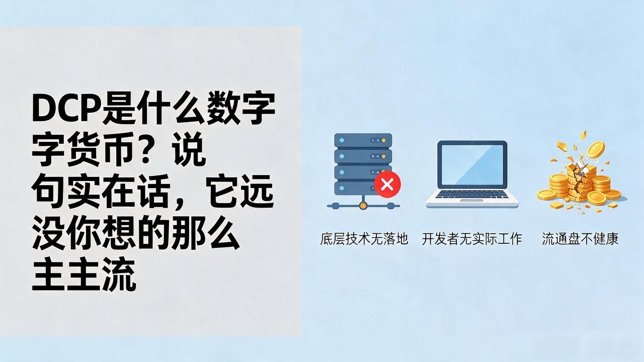 DCP是什么数字货币？说句实在话，它远没你想的那么主流