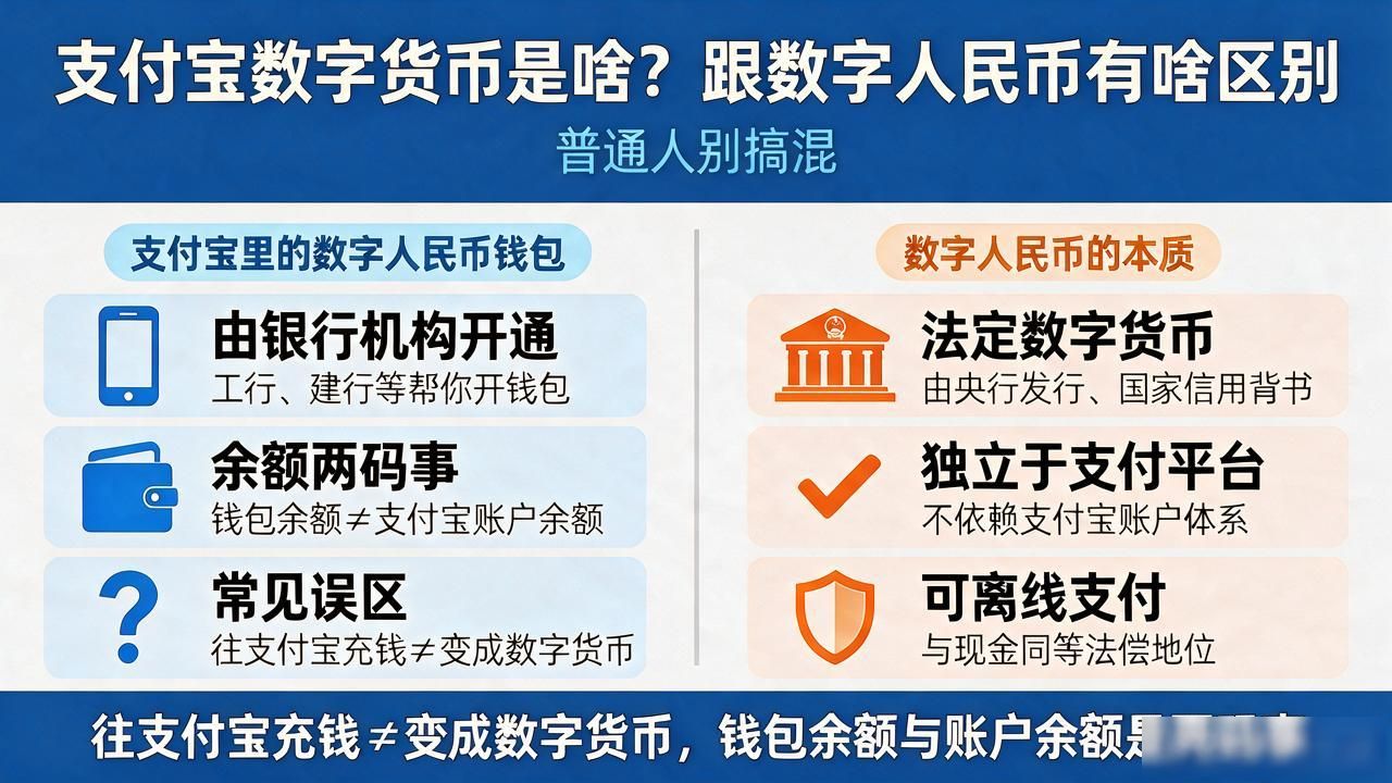 支付宝数字货币是啥？跟数字人民币有啥区别，普通人别搞混