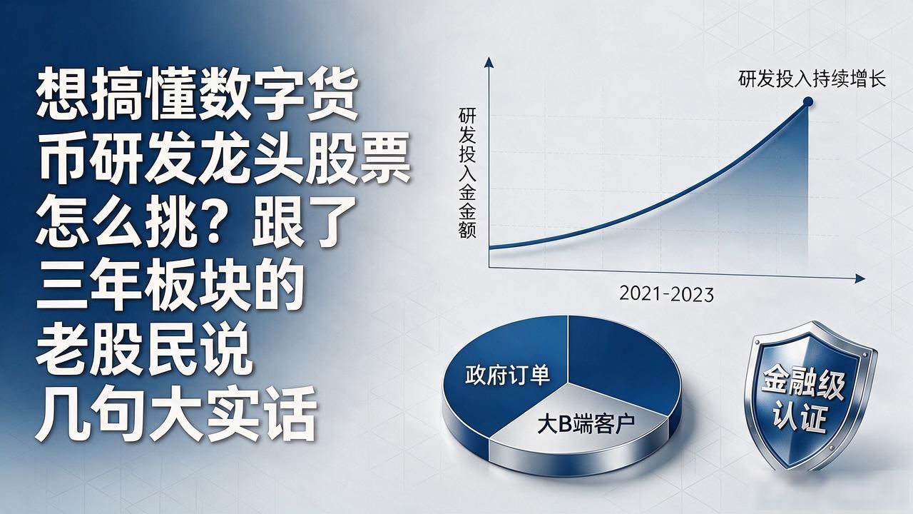 想搞懂数字货币研发龙头股票怎么挑？跟了三年板块的老股民说几句大实话