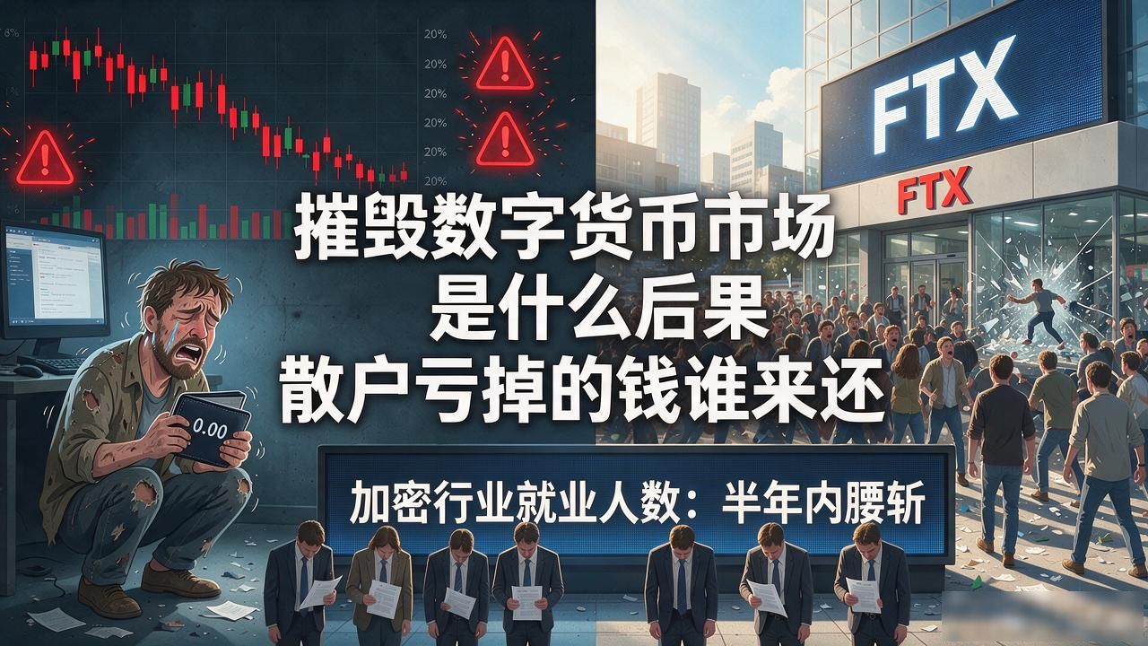 摧毁数字货币市场是什么后果 散户亏掉的钱谁来还