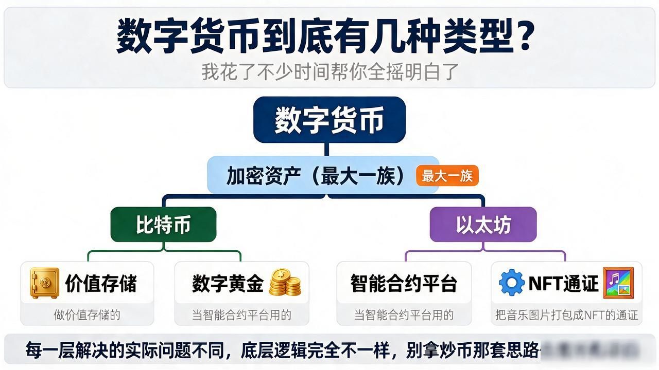 数字货币到底有几种类型？我花了不少时间帮你全捋明白了