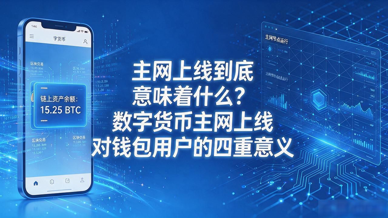 主网上线到底意味着什么？数字货币主网上线对钱包用户的四重意义