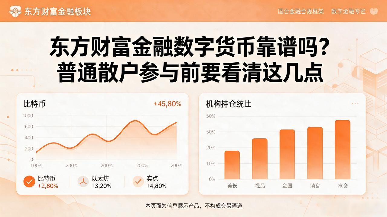 东方财富金融数字货币靠谱吗？普通散户参与前要看清这几点