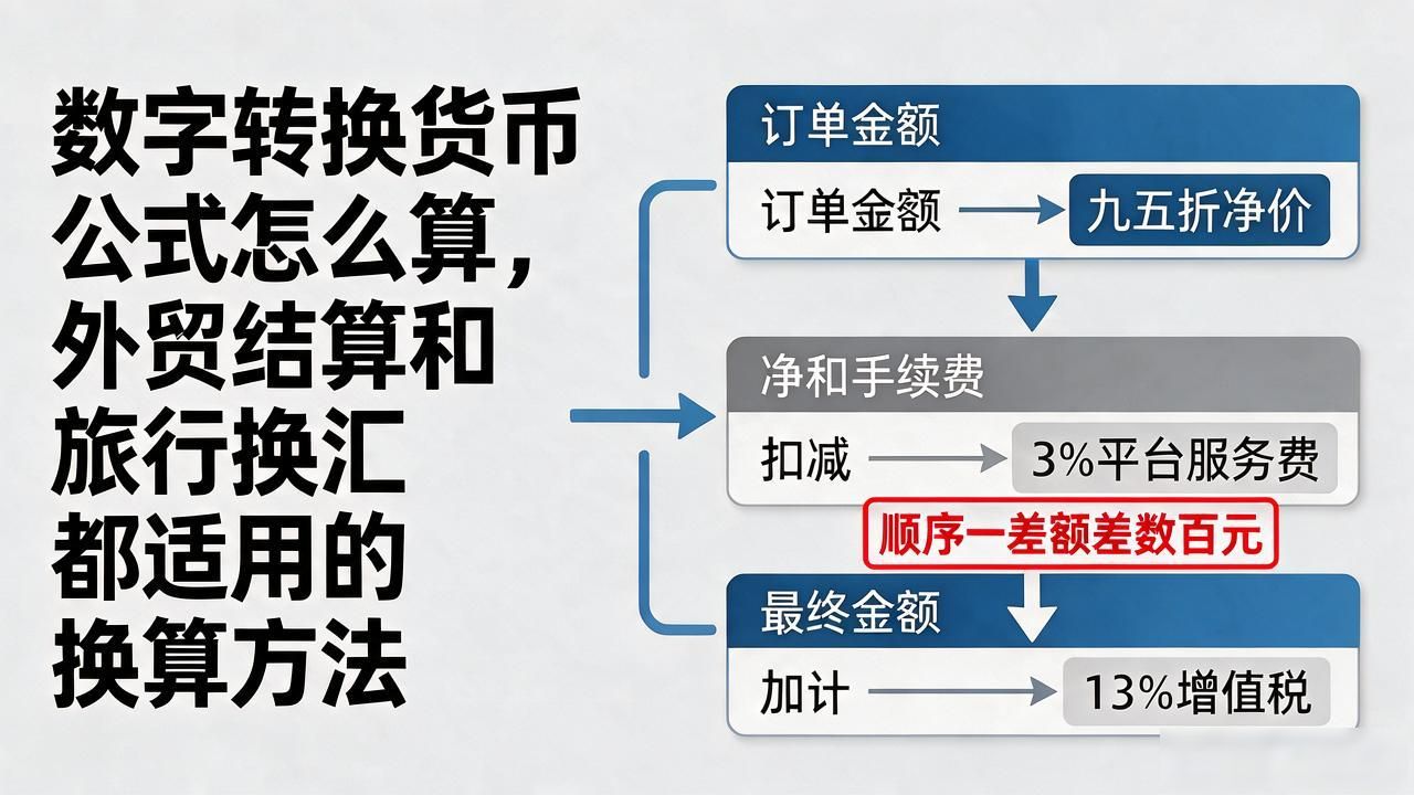 数字转换货币公式怎么算，外贸结算和旅行换汇都适用的换算方法