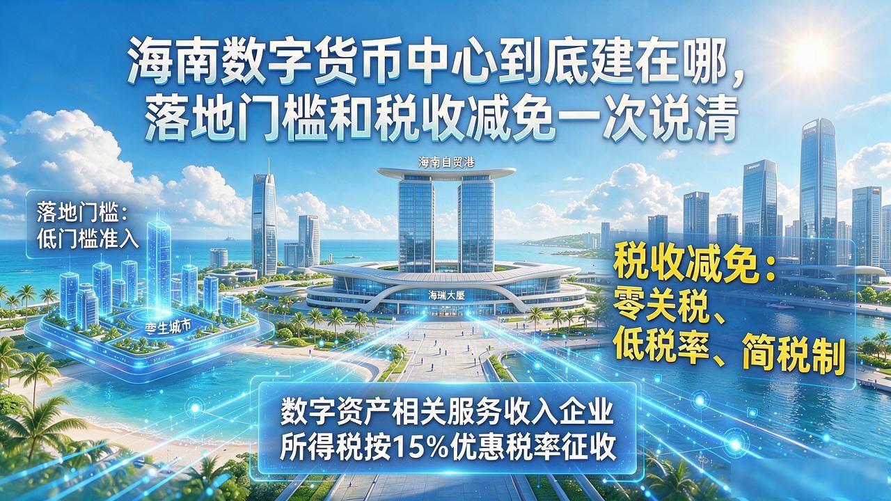 海南数字货币中心到底建在哪，落地门槛和税收减免一次说清