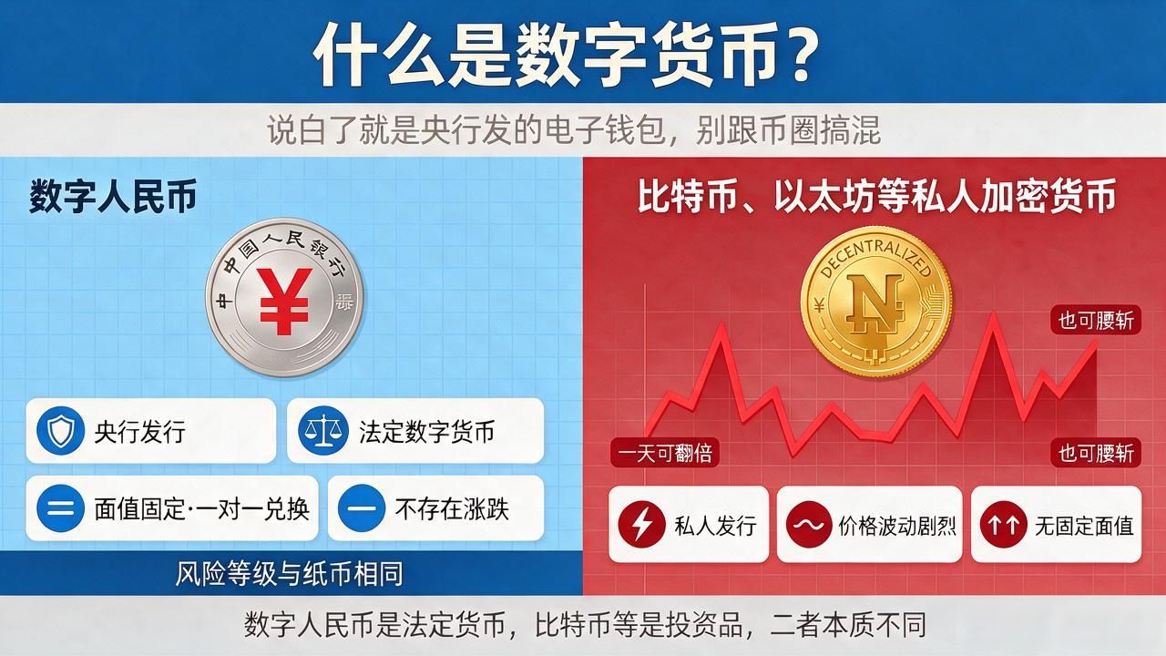 付么是数字货币？说白了就是央行发的电子钱包，别跟币圈搞混