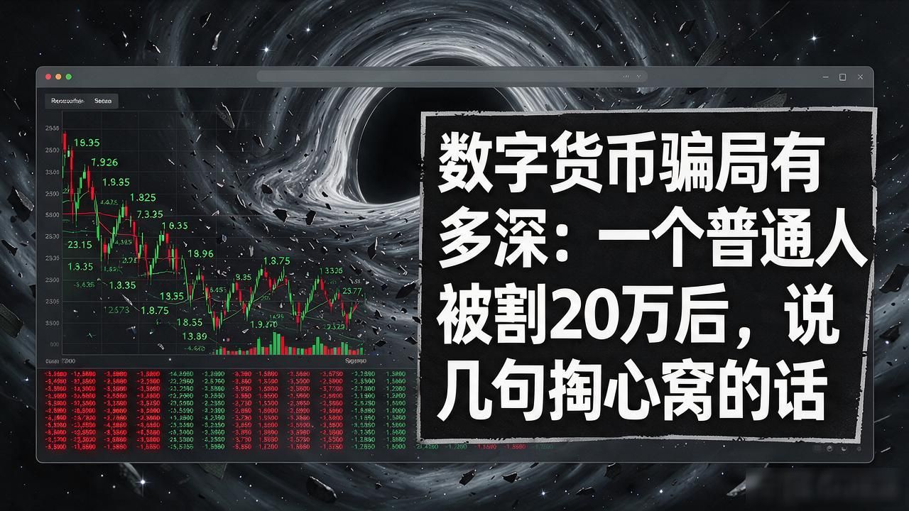 数字货币骗局有多深：一个普通人被割20万后，说几句掏心窝的话