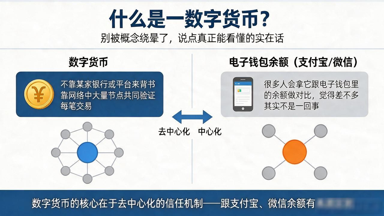 什么是一数字货币？别被概念绕晕了，说点真正能看懂的实在话