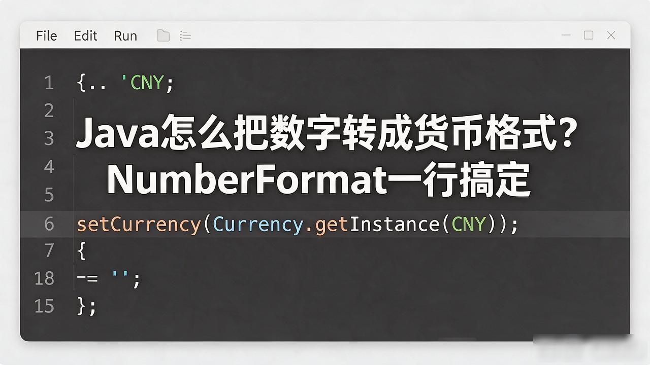 Java怎么把数字转成货币格式？NumberFormat一行搞定