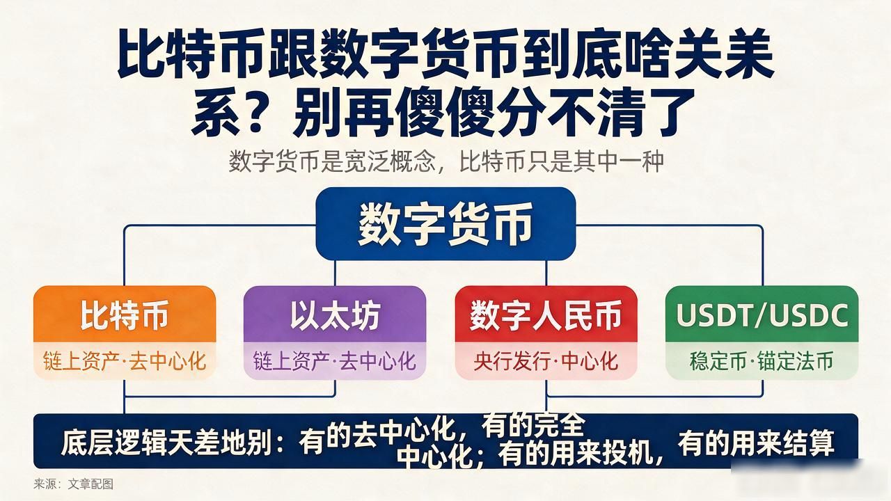 比特币跟数字货币到底啥关系？别再傻傻分不清了